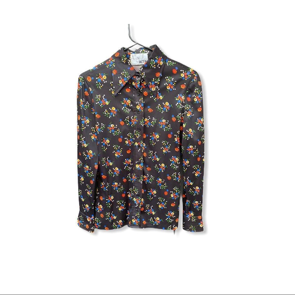 Vintage Act‎ III Polyester Floral Blouse - Picture 8 of 8